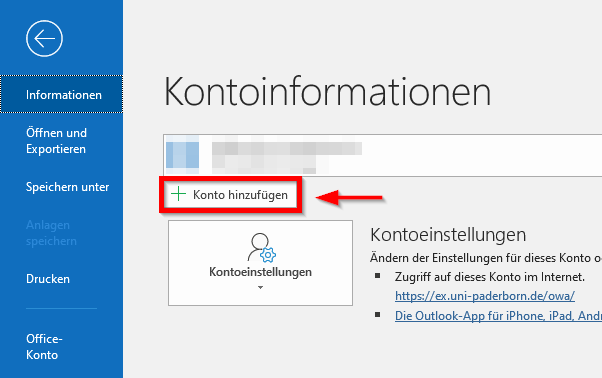 Exchange einrichten in Microsoft Outlook 2019 (Windows 10) 01.png