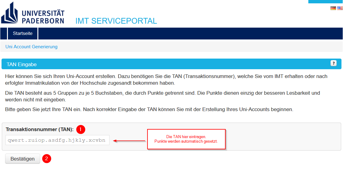 Screenshot Serviceportal - Erstellung Uniaccount mit TAN 01.png