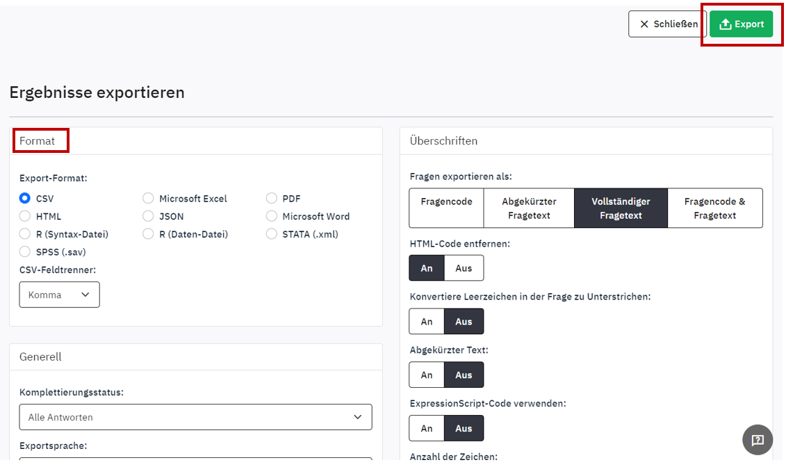 Limesurvey Export Antworten Einstellungen.png